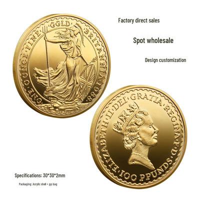 Britannia Göttin Römisches Reich Gedenkmünze: Militärmedaille der Königin von England, Zweites Jahrhundert