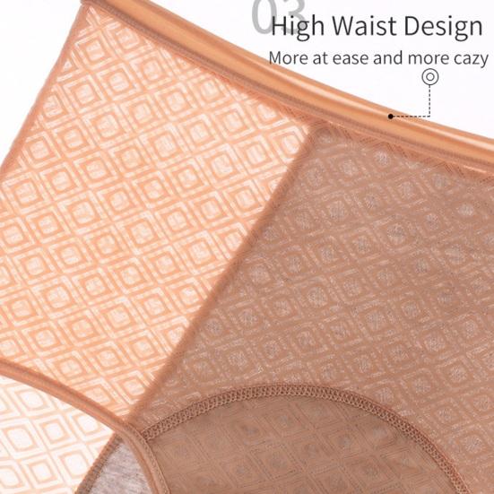 Women's Period Underwear Leakproof High Waist Menstrual Panties Ladies Soft Stretch Postpartum Briefs