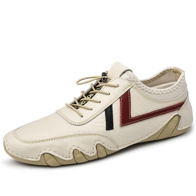 Große Größe Leder Doudou Schuhe trendige lässige Lederschuhe weiches Leder Oktopus Fahrerschuhe
