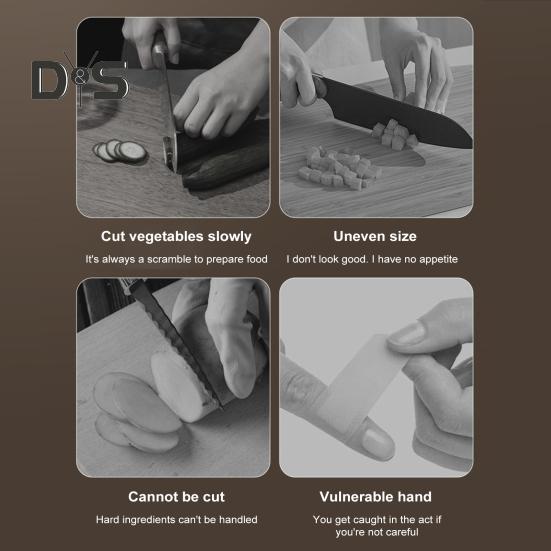 Obst- und Gemüseschneider, Edelstahl, Lebensmittelschneider, Slicer, multifunktionaler Veggie-Chopper, Shredder, Küchenhelfer