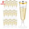 10Pcs Disposable Plastic Cocktail Glasses Clear Martini Glasses Red Wine Goblet Ice Cream Dessert Cups Mousse Cup Pudding Cup