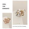 Catch Clip New Crystal Flower Sweet Korean Hairpin Mini Small Crystal Ins Hair Claw Bang Leisure Casual Party Outdoor