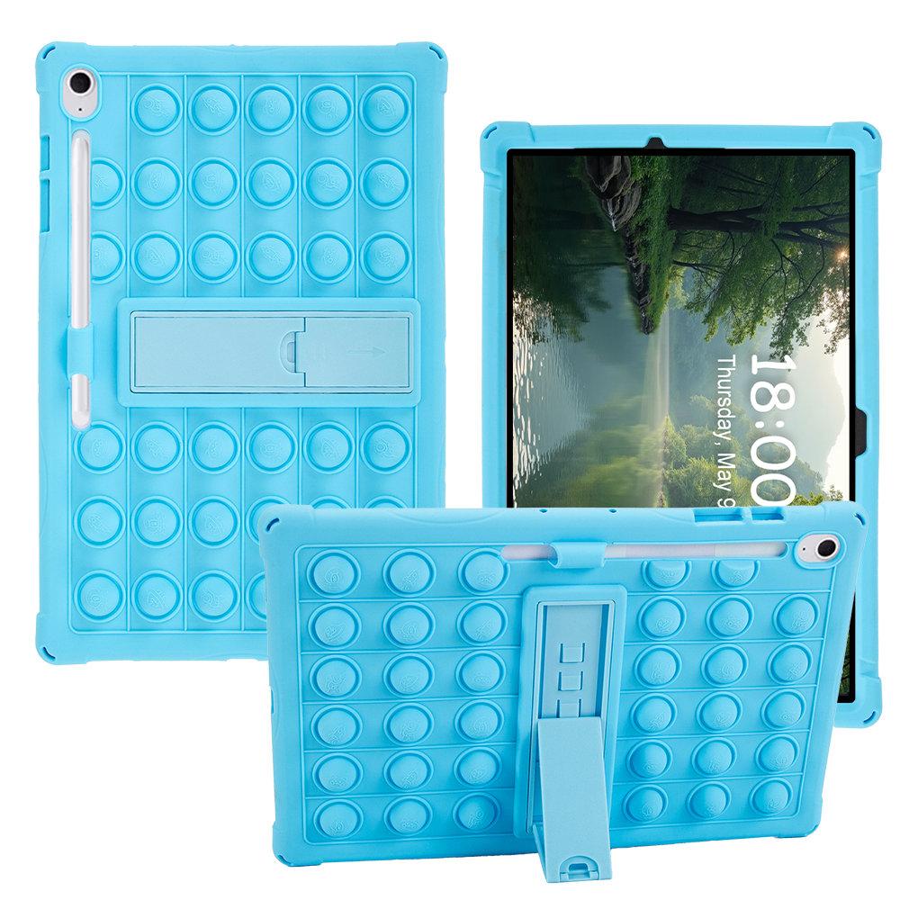 Bubble Soft Silicone Stand Case for Samsung Galaxy Tab S10FE Plus S10FE+ SM-X620 13.1inch Protective Tablet Cover Funda