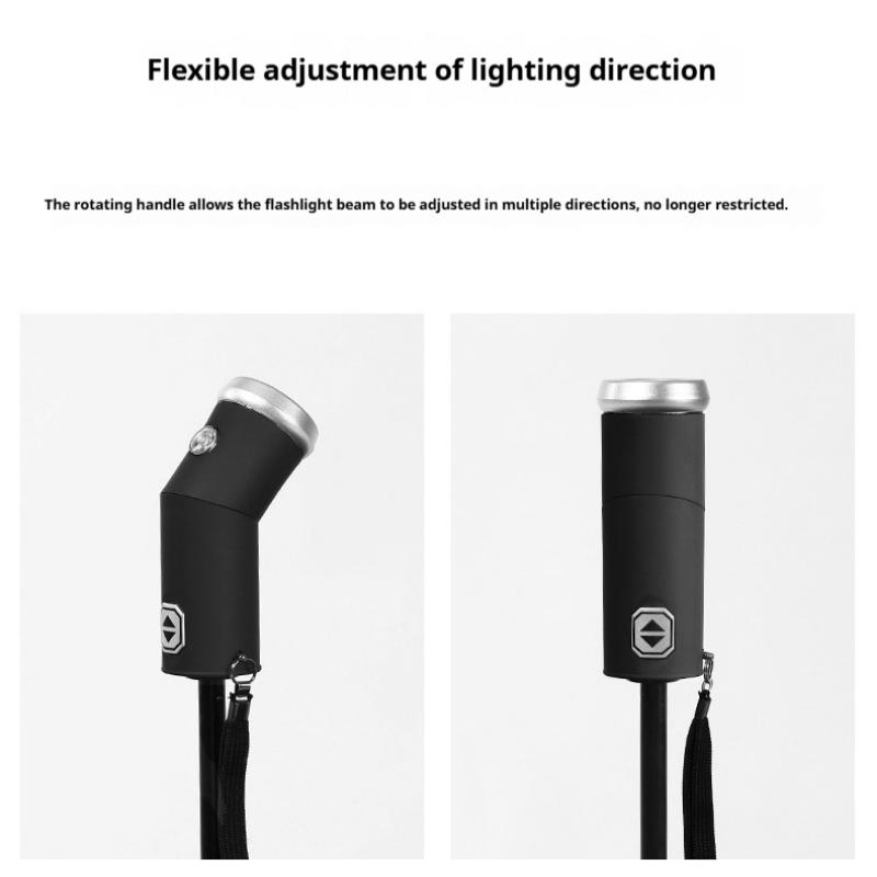 Fully Automatic Waterproof Sun Protection Umbrella with LED Flashlight UV Sunshade Rainproof Wind Resistance Folding Design