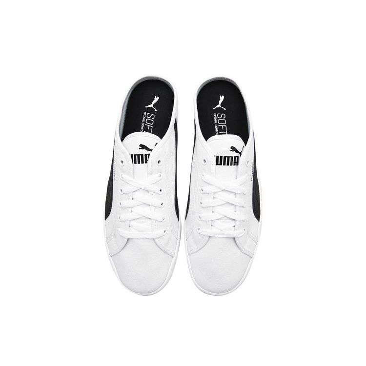 Puma Smash Slip-On Low-Top Sneakers Unisex Sneakers White Black 309680-01