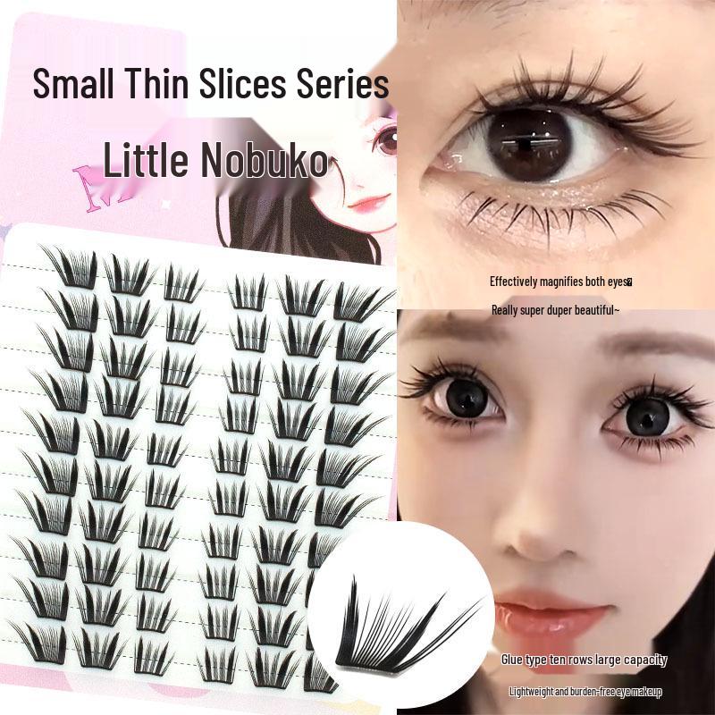 Meng Shuo er Natural Lightweight Segmented False Eyelashes for Newbies 10-13 mm