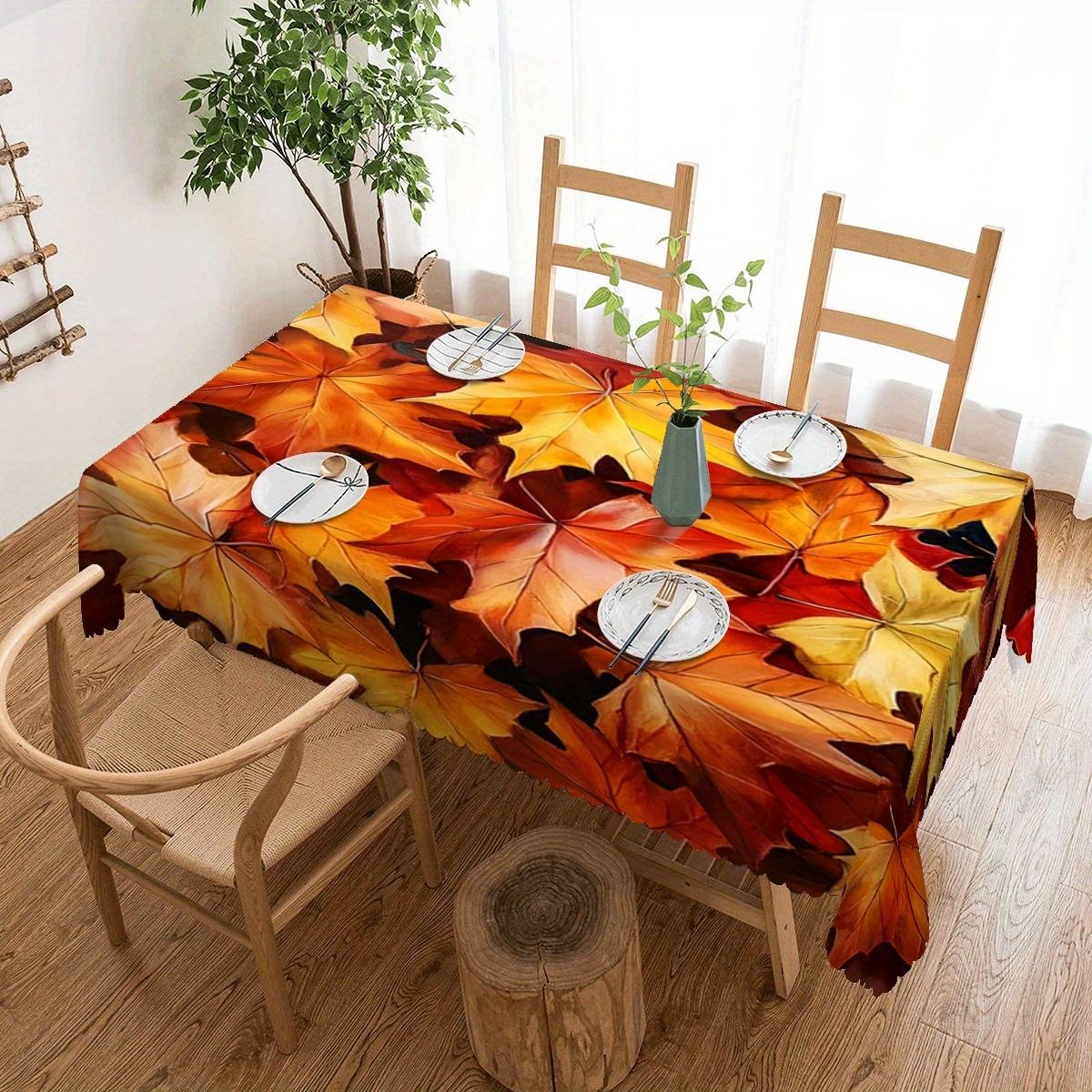 Herfst Esdoornblad Rechthoekige Tafelkleed voor Tafeldecoratie Keuken Eetkamer Waterdicht Herbruikbaar Tafelkleed voor Tafels Binnen Buiten 140x180cm
