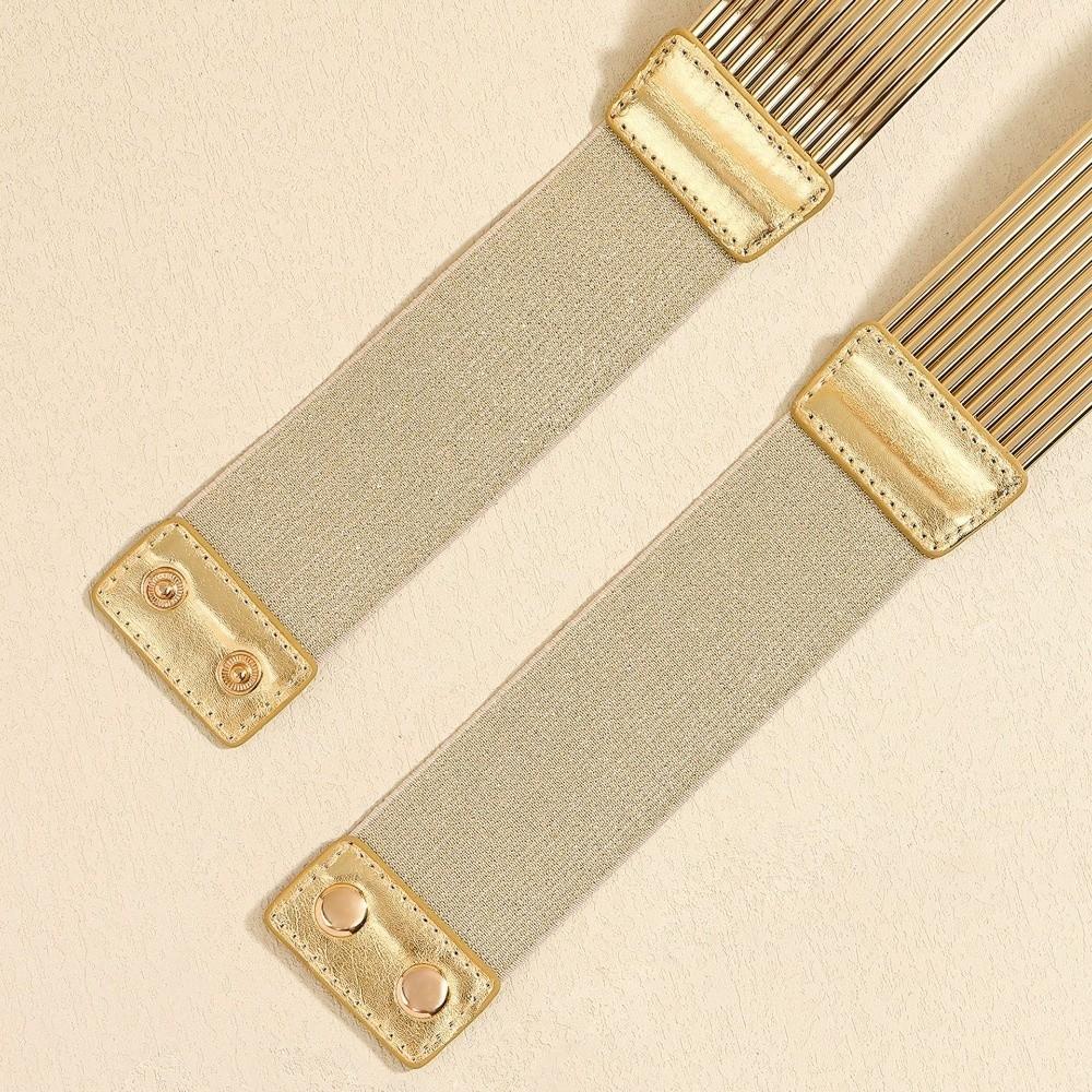 Gold Women Waist Belt Silver Elastic Cummerbunds Unique Waist Corset Belts  Dress Accessories