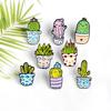 Anstecknadeln Cartoon Pflanzen Pins Kaktus Jungen Topf Mädchen Revers Zubehör Schmuck Emaille für Kleidung Pullover DIY Basteln