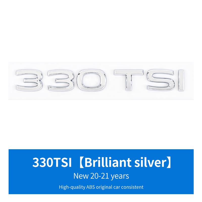 New ABS Letters Emblem 280TSI 330TSI 380TSI Rear Trunk Badge Sticker for VW volkswagen GOLF Series Car Styling Decoration NG5