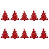 10Pcs/pack Festive Christmas Cutlery Holders Holiday Tableware Pockets Tree Shaped Display Stand for Party Decorations