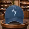 A UnisexS Baseball Cap with Lizard Pattern Adjustable And Stylish for Outdoor Use Featuring an Urban Design ItS a Lightweight