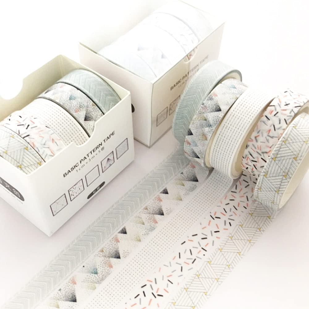 

Pattern Washi Tape 5 Rolls Creative Masking Tape Set Style Washi Tape DIY Crafts Japanese-style Women s Packaging, (Matsugiri)
