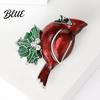 Enamel Bird Jewelry Oil Dripping Red Brooch Shape Lapel Pin