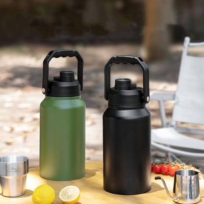 3L Insulated Water Bottle With Lid Handle Wide Mouth 316 Stainless Steel Travel Thermal Mug for Sports Gym Fitness Keep Cold 48H