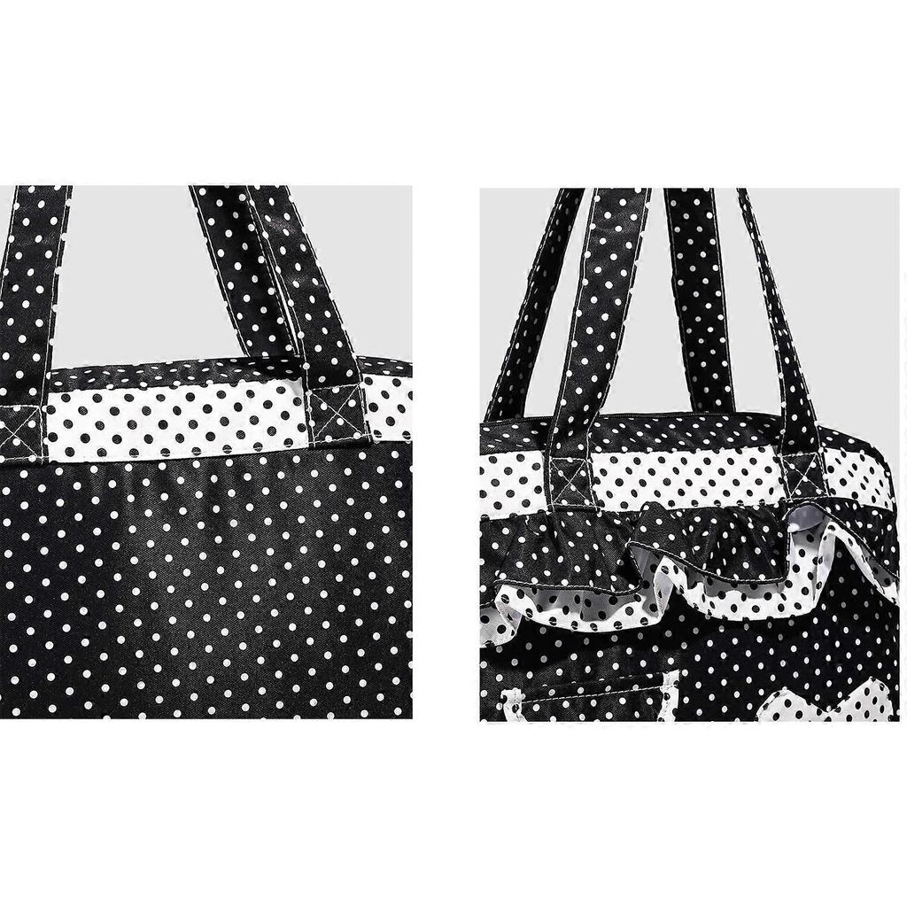 Trendy Dot Design Shoulder Bag Lightweight Canvas Bag Spacious Compartment Underarm Purse Perfect for Professional Multicolor