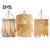 Boho-Lampenschirm, geflochten, handgefertigt, Makramee, Bohemian-Lampenschirm, Baumwollseil, Hängelampenschirm für Schlafzimmer, Wohnzimmer, Dekoration