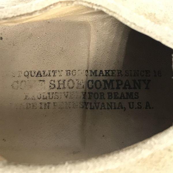 90s USA Made Vintage/COVE SHOE COMPANY/Suede Leather White Bucks Shoes/6.5D/24.5/Beige/Vibram Sole(USED)