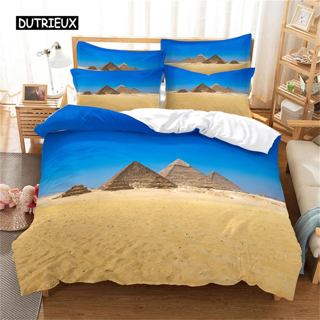 Naturlandschaft Bettbezug Schneeb Berg Ländlicher Sonnenuntergang Bettwäscheset Bettdeckenbezug Set Bettwäscheset Frauen Kinder Schlafzimmerdeko