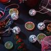 10pcs Mirror Disco Ball Costume Necklaces 70s Disco Party Necklaces for Home Decorations 1.57 Inches Stage Props Game Accessories Party Favor