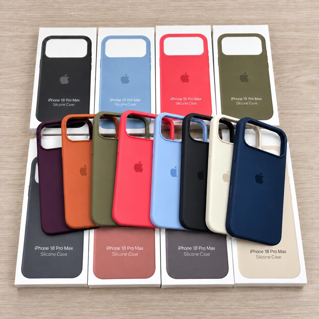 Capa Protetora Traseira Magnética de Silicone Líquido Original para IPhone 18 17 Pro Max Carregamento Sem Fio À Prova de Choque Anti-Arranhão