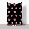 Fun Black Background Photo Face with Picture Blanket,Birthday Souvenir Gifts Throw Blanket for Men Women