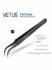VETUS SA Black Series 302 Stainless Steel Precision Tweezers for Mobile, Watch Repair, Hair Removal, and Bird's Nest Picking