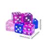 50 Pcs Six Sided Dot Dice 16mm Colored Dice with Drawstring Bag Learning Resource Game Dice for Dice Game Math Teaching