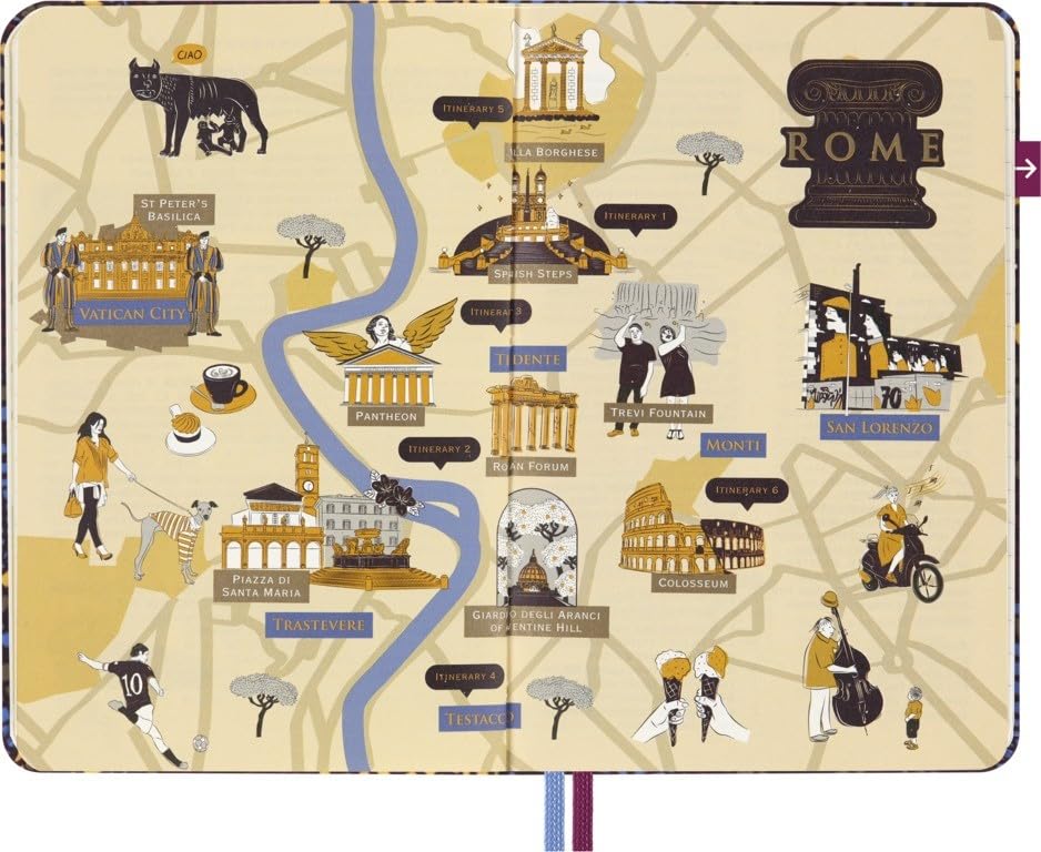 Moleskine LUXE X Moleskine Rome City Notebook, Hardcover, Pocket Size, Lined, CNLCRM