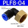 Pneumatischer L-förmiger 90° Luftschlauchverbinder Winkelstück Düse PLF6-01/8-02
