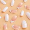 Detachable Press On Nails DIY Simple French False Nails Long Almond