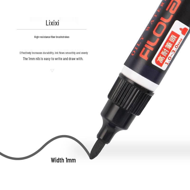 Feloran Gray Oily Marker Pen - Colorfast, Scratch-Resistant, Quick-Drying, Non-Erasable, Waterproof, for Industrial Marker Repair, 1MM