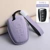 PU Leather Car Key Case Cover Holder Keychain Protective Shell for Hyundai Creta Ix35 Ix45 I10 I30 I40 Remote Key