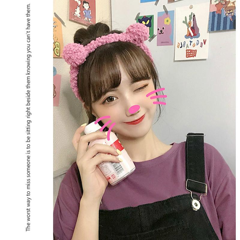 Autumn and Winter New Cute Plush Warm Bear Ear Band