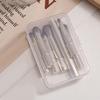 Set di 6 pennelli da trucco mini da viaggio | Tubi in alluminio staccabili, Pennelli per occhi portatili con custodia per una pulizia igienica