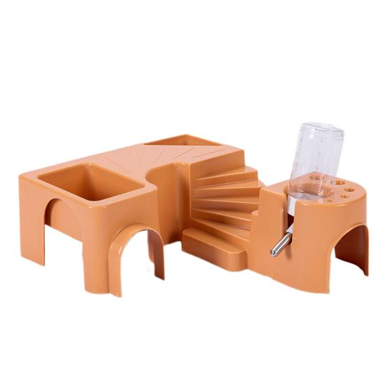 Hamster Lekesett Integrert design Enkel rengjøring Sunt miljø Multifunksjonelt Spise Drikke Leketilbehør for små dyr