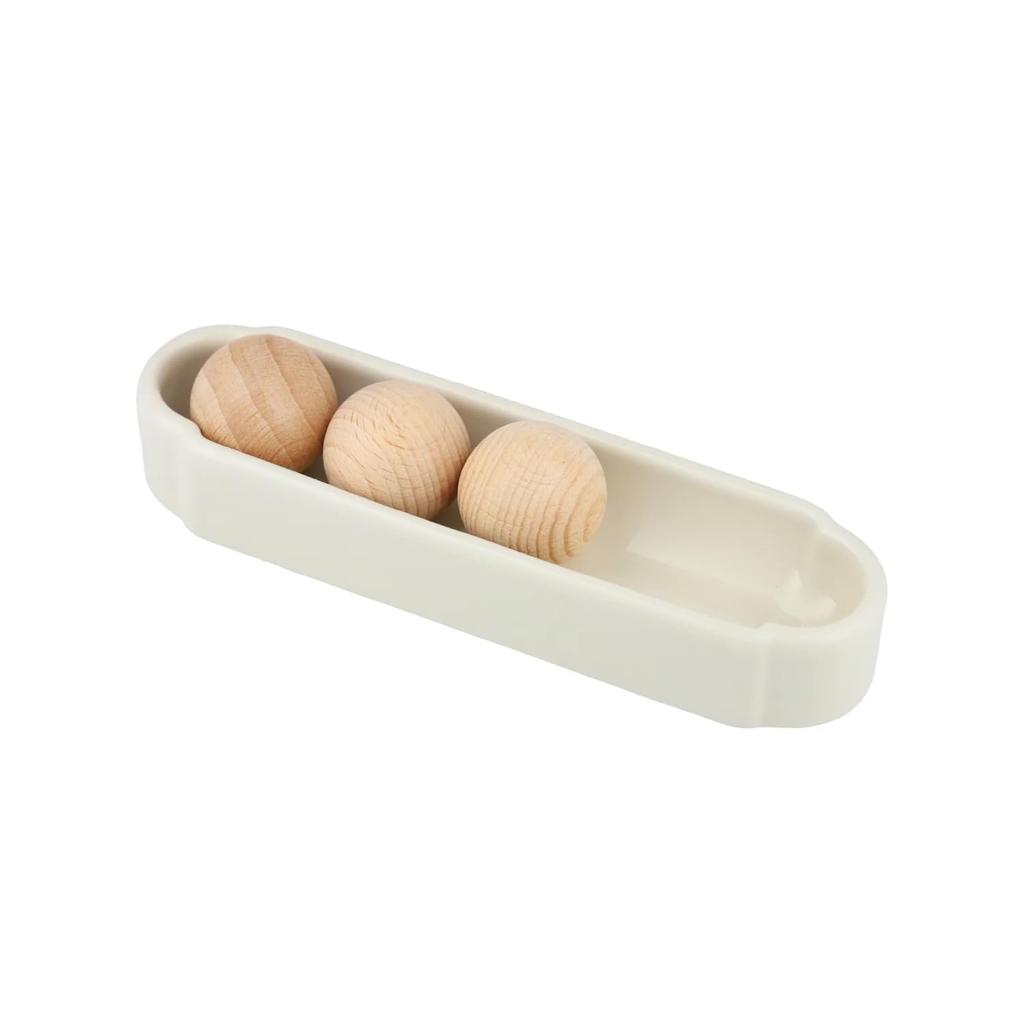 HARIO Aroma Diffuser Rolling Aroma Ball Fireless Air Freshener Aroma Oil for Entrance Bedside Relaxation (Stone Beige)