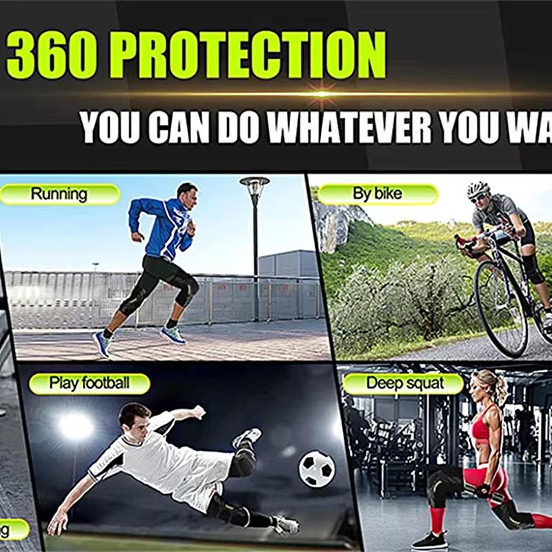 Knee Support Anti Slip Silicone Thick Comfortable Soft Fabric Brace for Volleyball Jogging Knee Joint Protection
