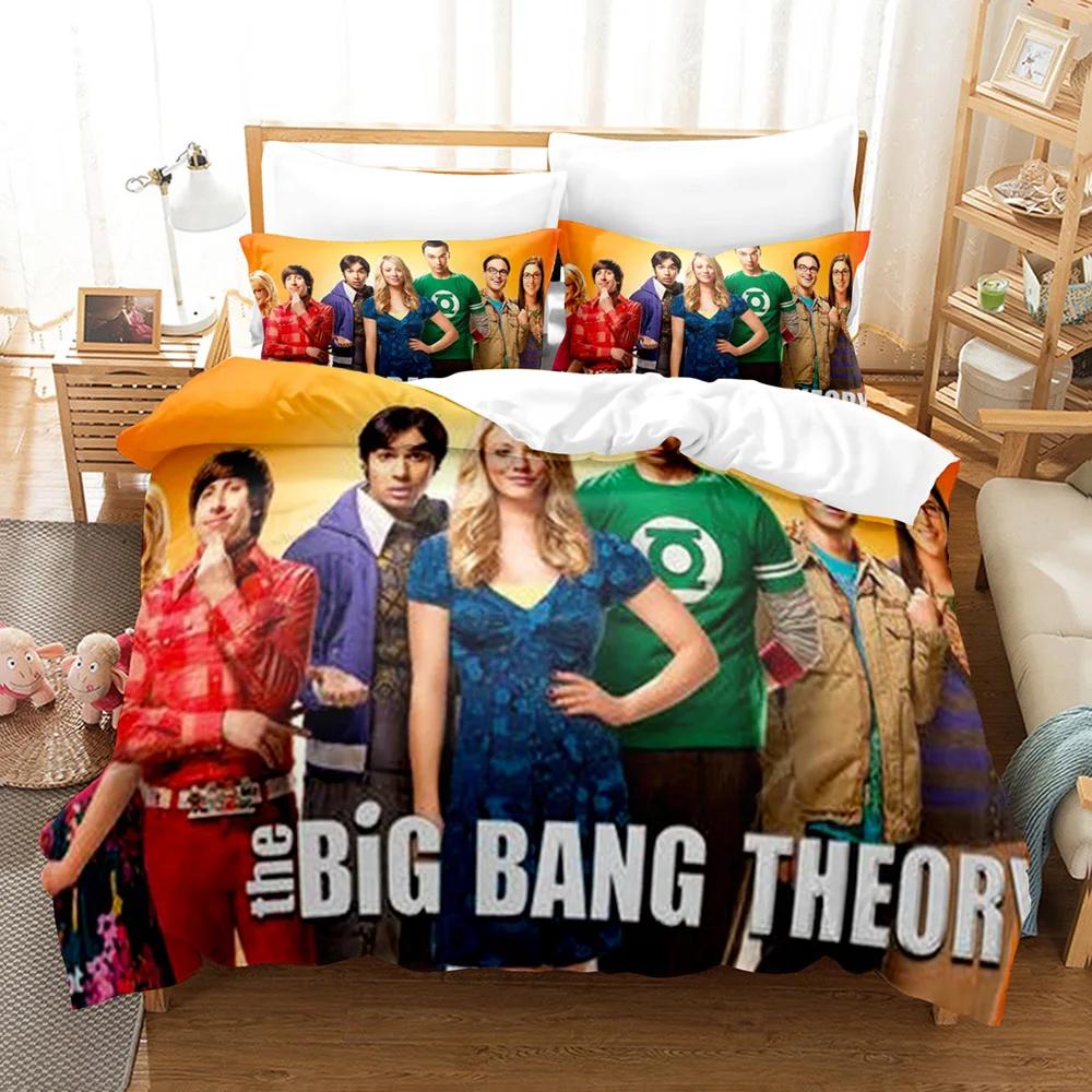 3D Printed Big Bang Theory Bedding Set TBBT Duvet Cover 3Pcs Cover Single Twin Quilt Bedclothes Cover Home Textile