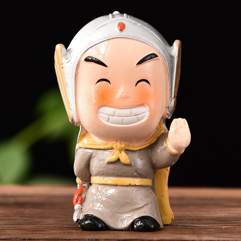 Three Kingdoms Figures Figurines Cartoon Ceramic Handicraft Home Decoration Ornament Character Statue Model Desk Gift Souvenir