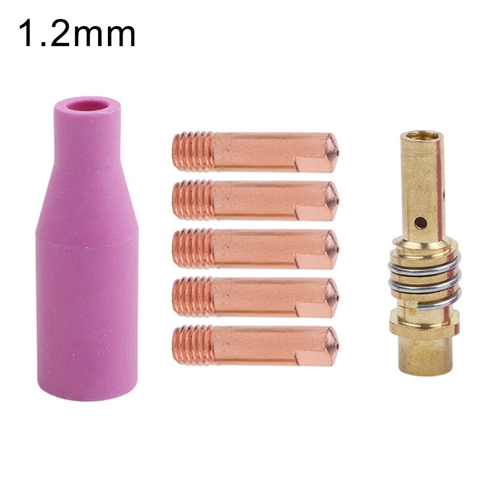 7PCS Welding Tips, For 15AK For MIG Welding Torch Accessories Kit 0.6-1.2mm Tips Welding Equipment Accessories