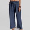 Fashion Women's Solid Color Loose And Comfortable Pocket Leisure Time Trousers