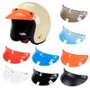 3-snap 3/4 Open Face Helmet Visor for Sun Shade Protector for Motorcycle Riding