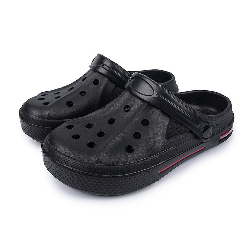 

мода 2024Сандалии дырявые туфли пара домашние тапочки летние выдалбливают улыбающееся лицо пряжка для мужчин и женщин пляжные плоские туфли 45 чёрный