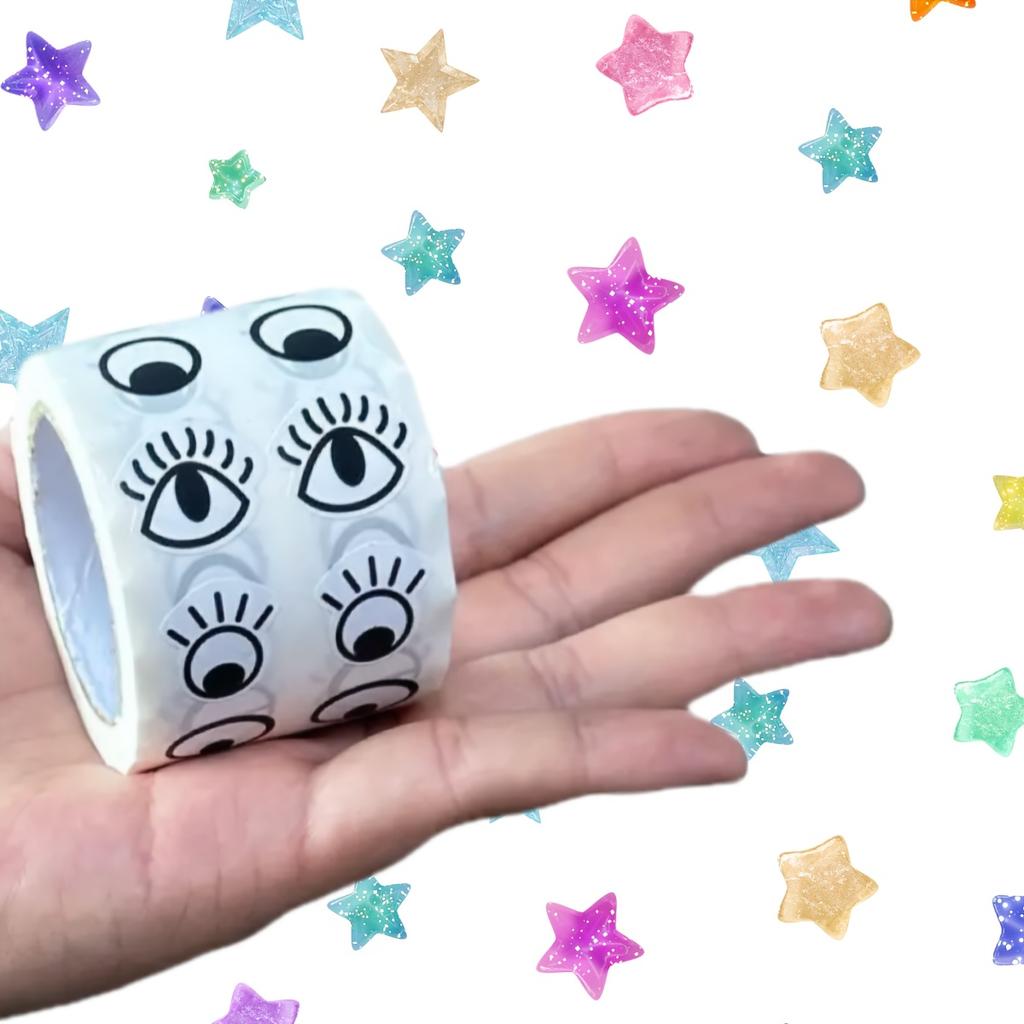 1000cs Self-Adhesive Art Eye Stickers, Paper Material, Reusable, for Crafts, DIY Projects, School Art Supplies, Autumn Harvest