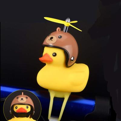 Rubber Duck Car Duck Car Ornaments Yellow Duck Car Dashboard Decorations With Propeller Helme Bicyle Duck