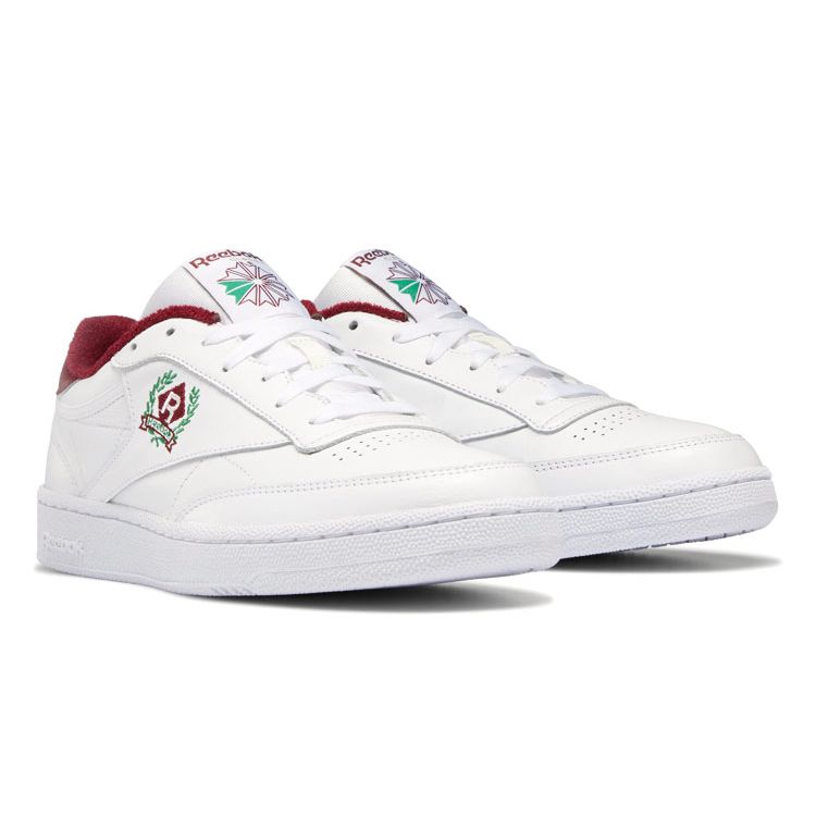 Reebok Club C 85 OG Crest - White Classic Burgundy Men Sneakers Footwear-White H05810