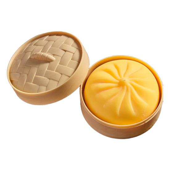 Fake Steamed Bun Toy Realistic Prop Soft TPR Stress Relief Squeeze Ball for Prank Anxiety Relief Fidget Toy
