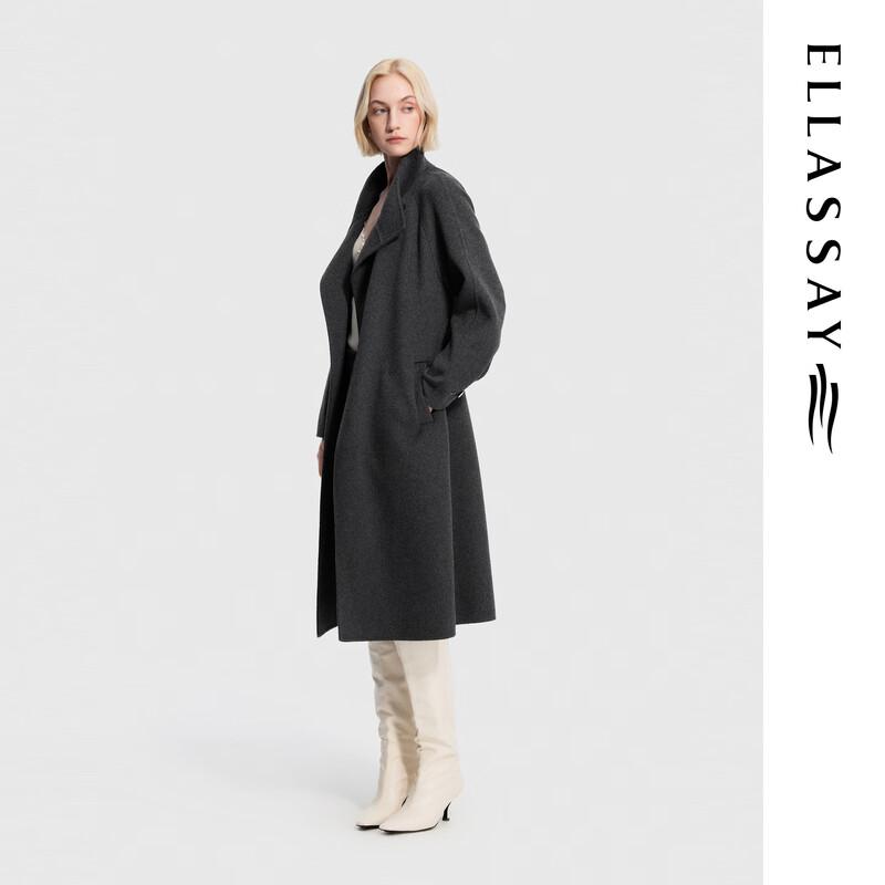ELLASSAY Women's Wool Blend Wrap Coat