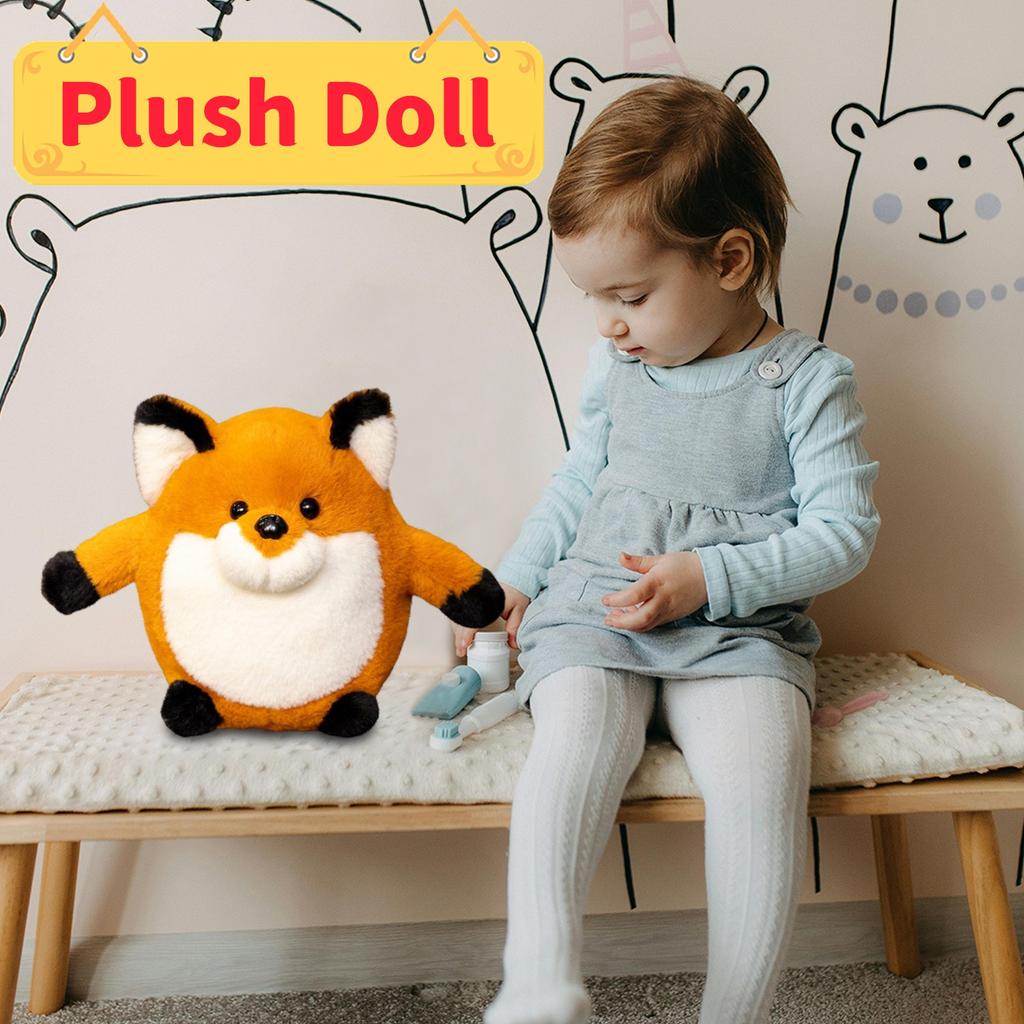 Fats Ball Round Foxes Plush Toy, Big Tail Foxes Sleeping Toy, Plush Toy